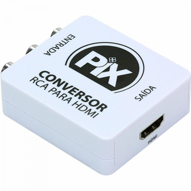 Conversor RCA para HDMI Branco PIX