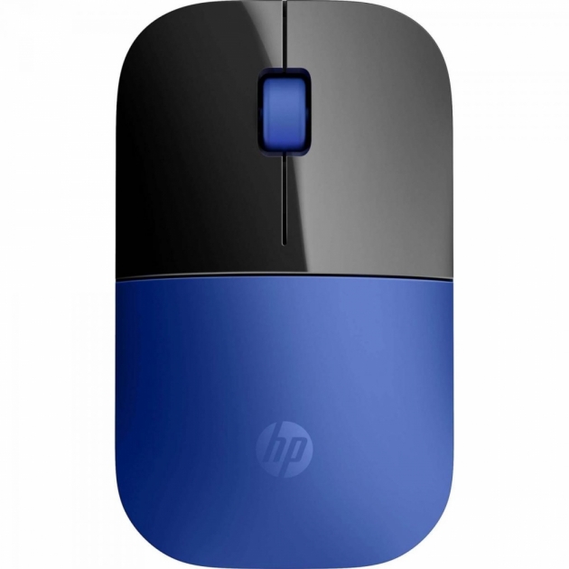 Mouse sem Fio USB 1200 DPI Z3700 Preto/Azul HP