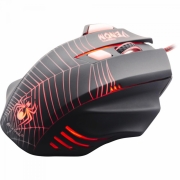 Mouse Gamer SPIDER VENOM OM-704 Preto/Vermelho FORTREK