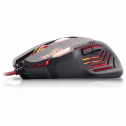 Mouse Gamer SPIDER VENOM OM-704 Preto/Vermelho FORTREK