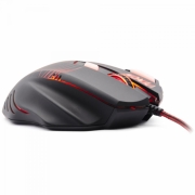 Mouse Gamer SPIDER VENOM OM-704 Preto/Vermelho FORTREK