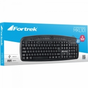 Teclado Multimídia USB MKL-101 Preto FORTREK