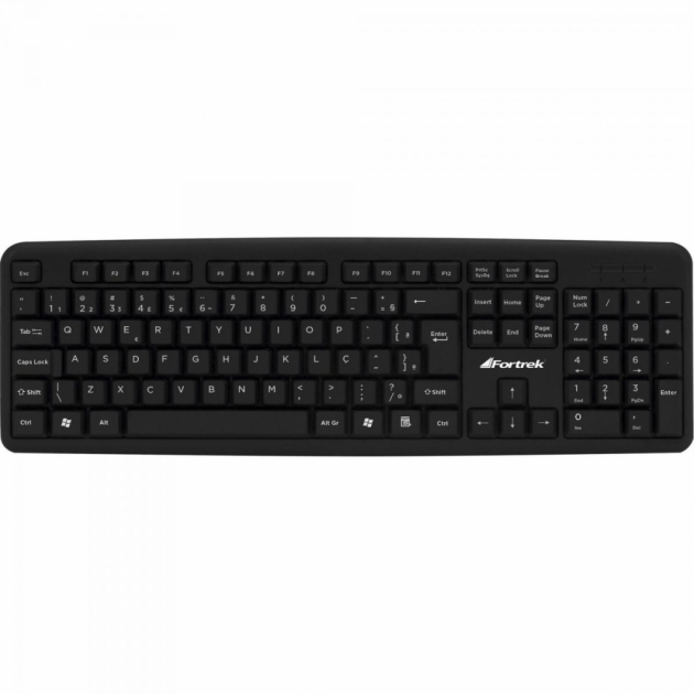 Teclado Standard USB SKL-104 Preto FORTREK